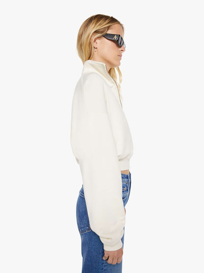 Mother Denim Brands Eterne Cropped Half-Zip Sweatshirt