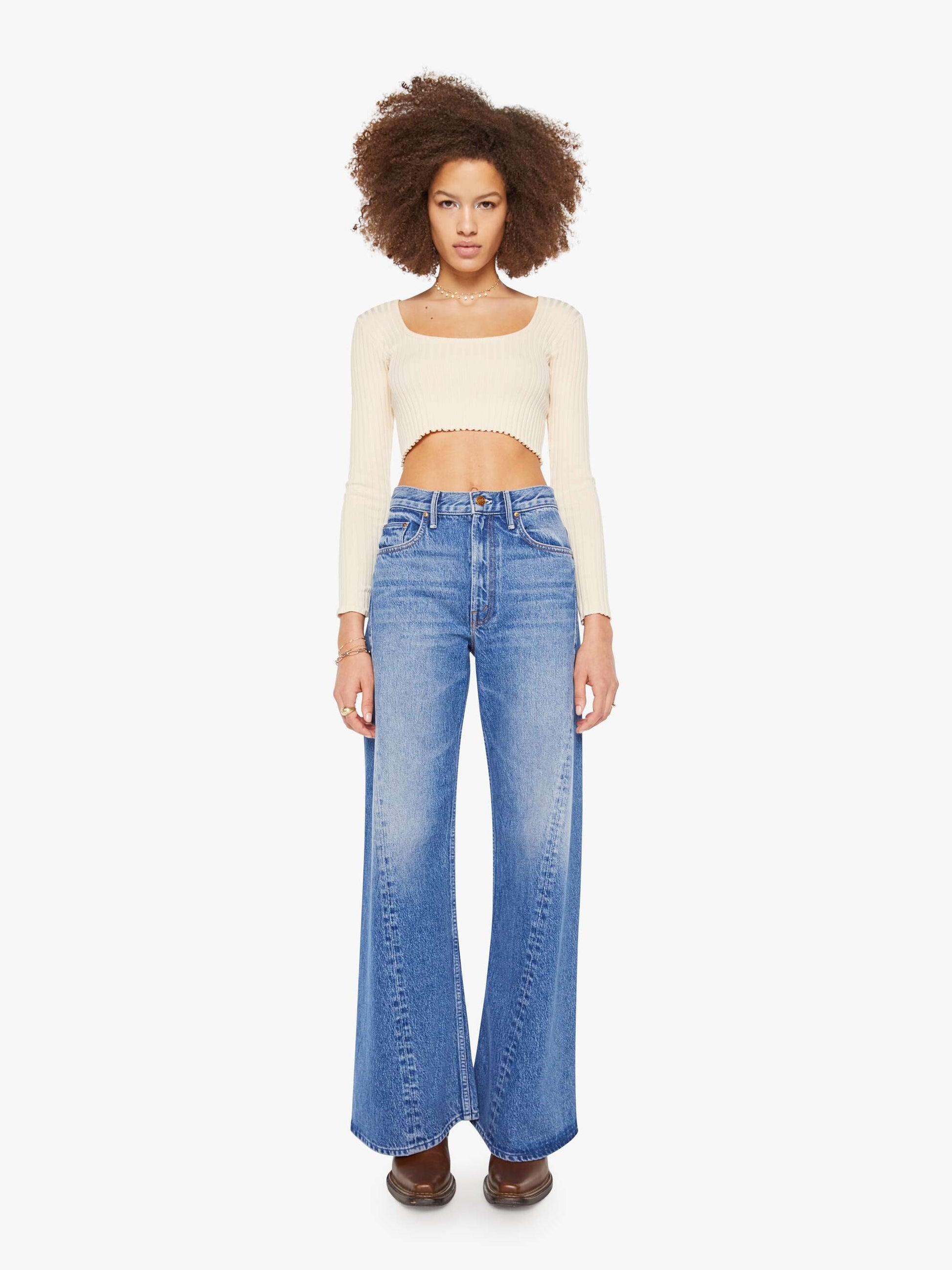 Mother Denim Brands SPRWMN Polo Sweatshirt