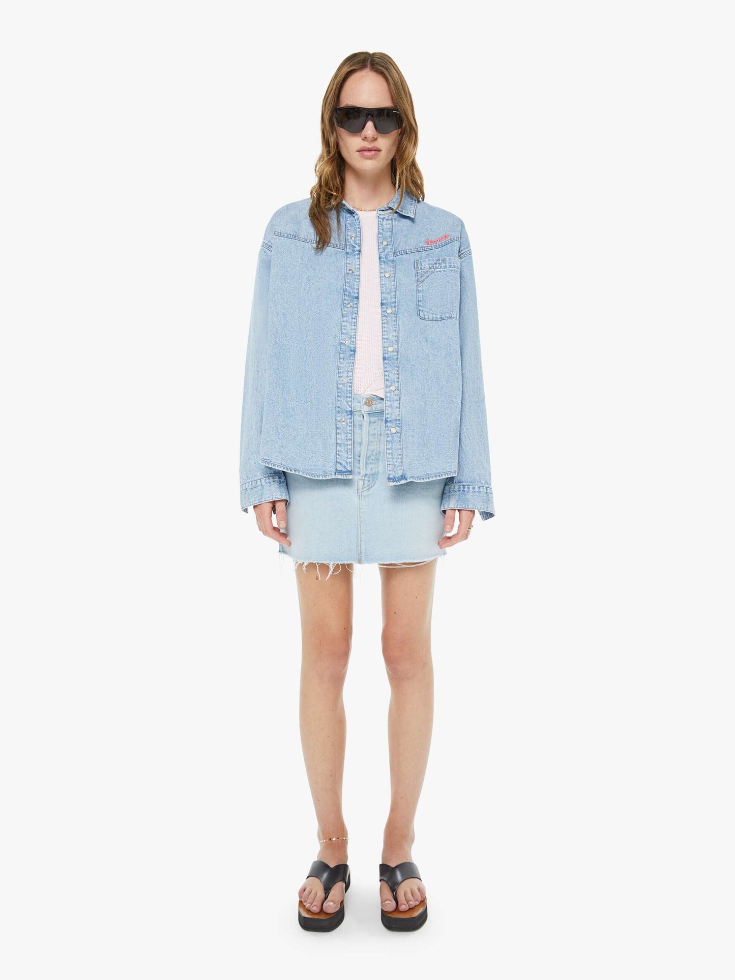 Mother Denim Women The Vagabond Mini Fray