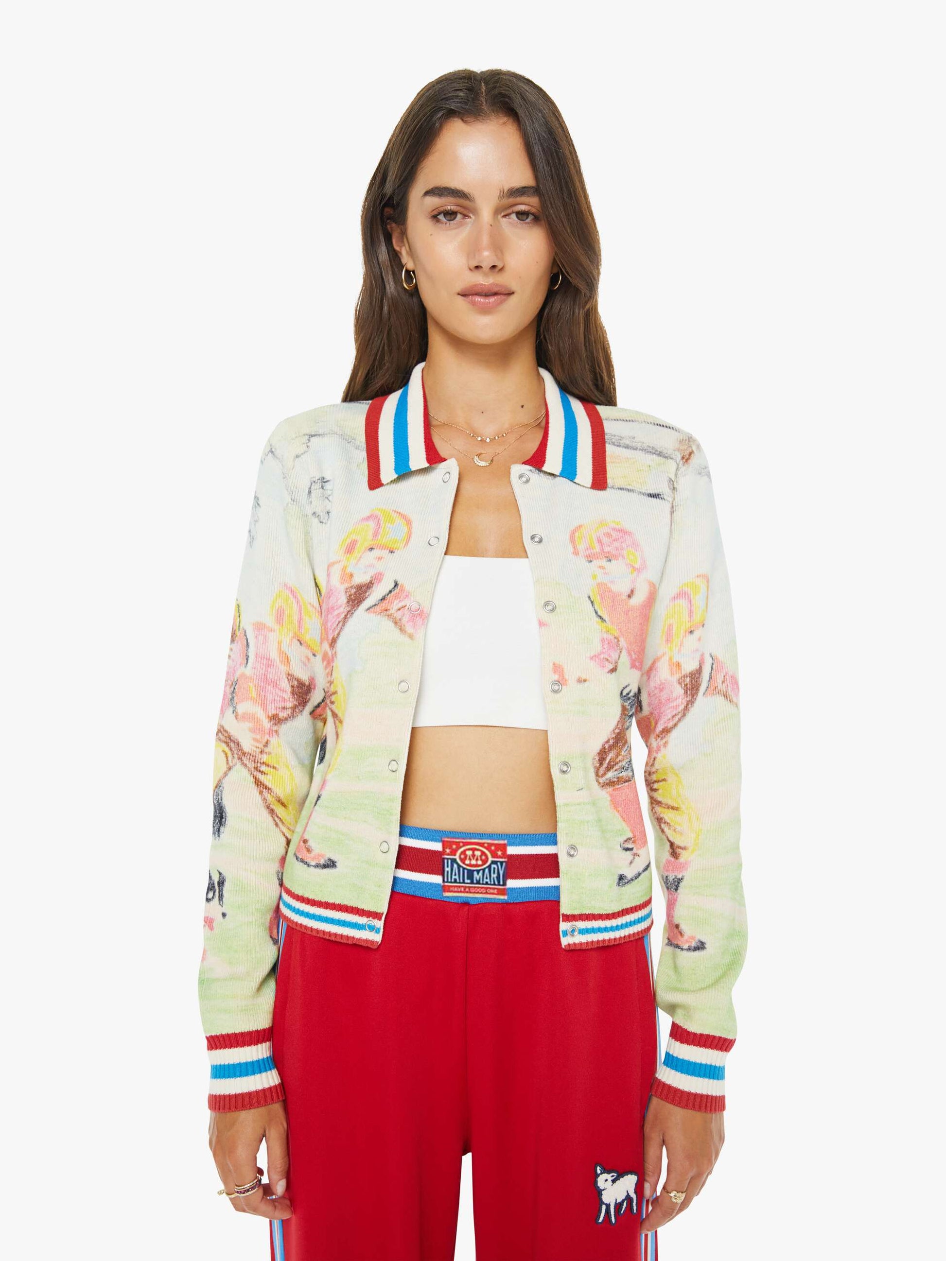 Mother Denim Women The Slim Raquette Cardigan