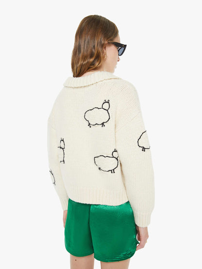 Mother Denim Women The Crop Raquette Cardigan