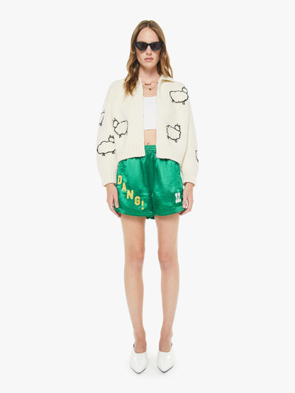 Mother Denim Women The Crop Raquette Cardigan