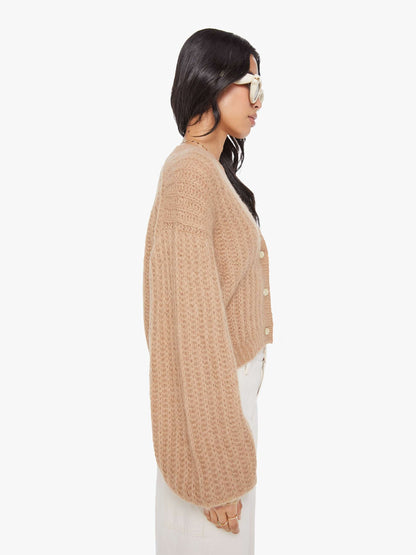 Mother Denim Women The Puffy Sleeve Varsity Cardigan