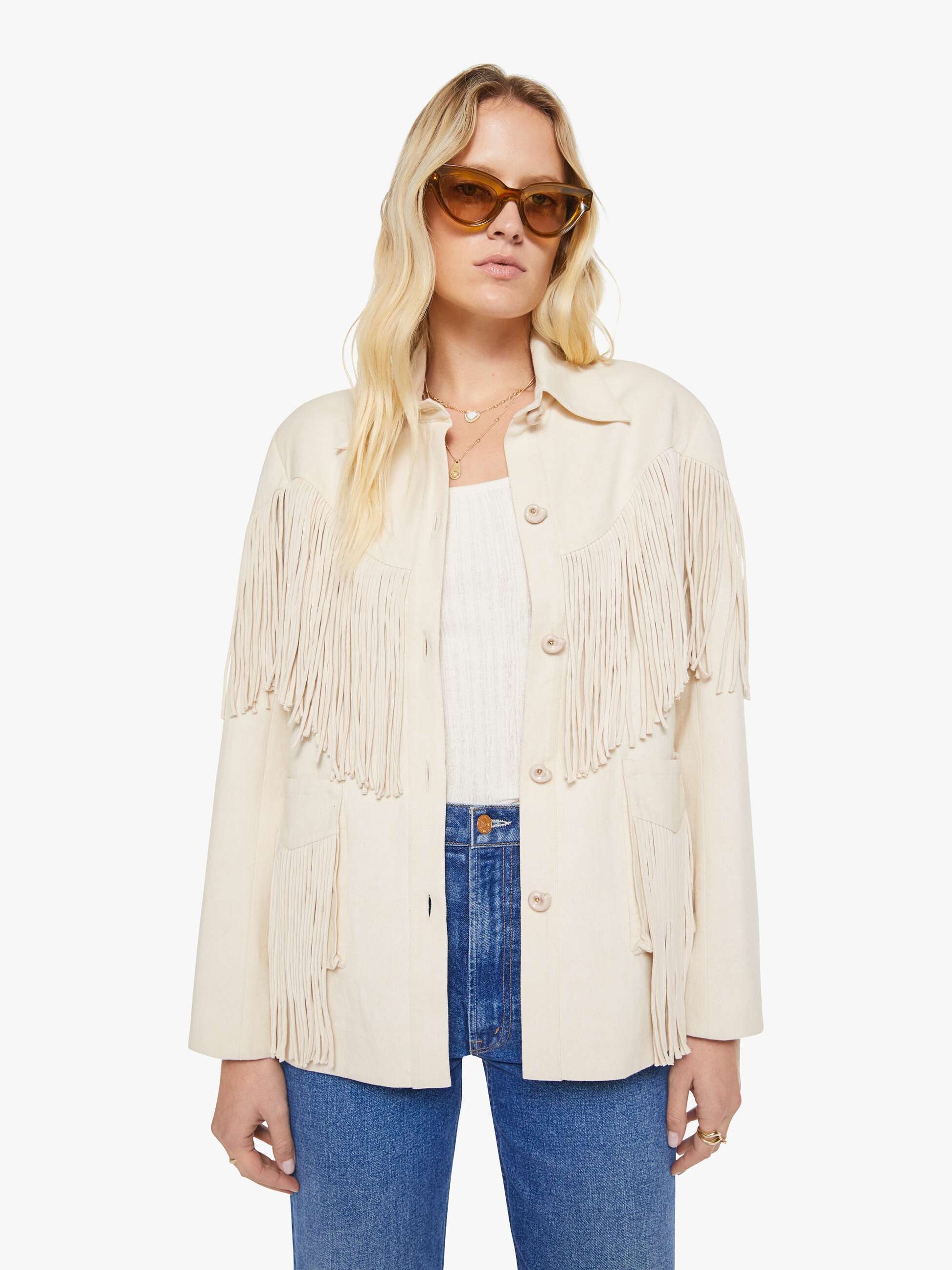 Mother Denim Women Alix of Bohemia Jude Fringe Jacket