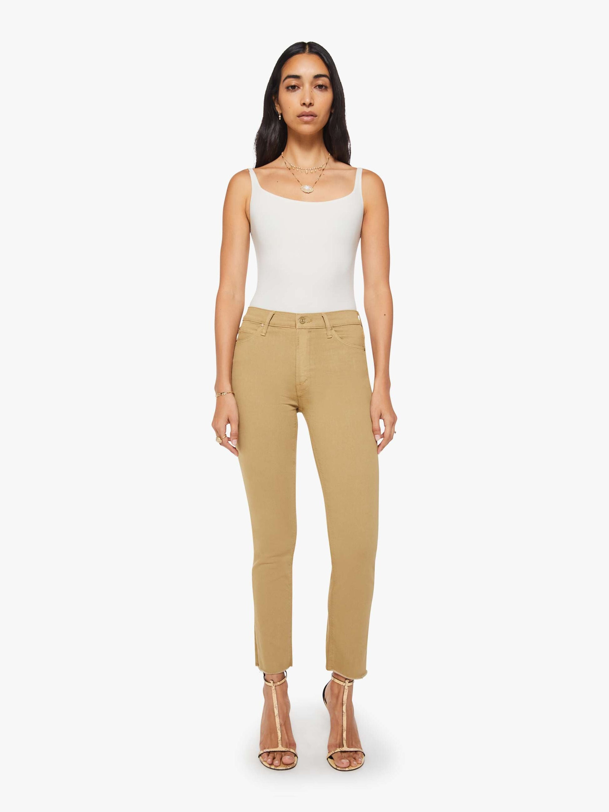 Mother Denim Women The Mid Rise Dazzler Ankle Fray