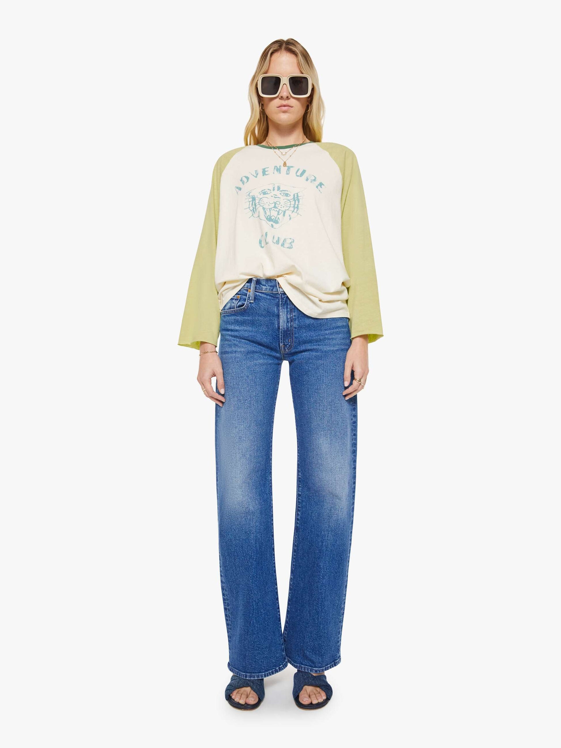 Mother Denim Women The Slugger 3Qtr Fray