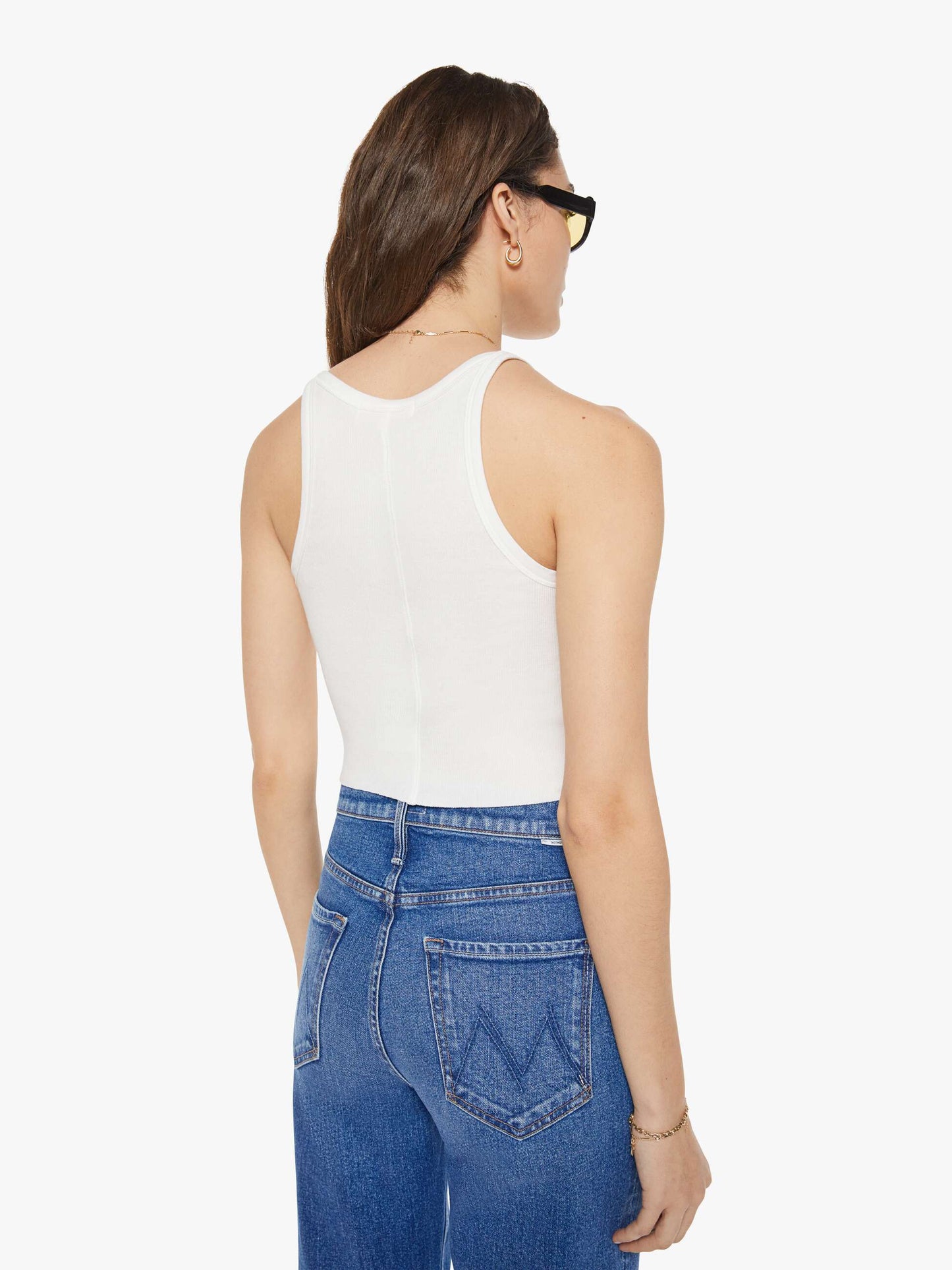 Mother Denim Women Eterne Cropped Rib Tank