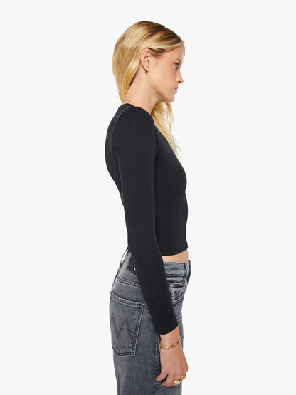 Mother Denim Women The L/S Itty Bitty Crop