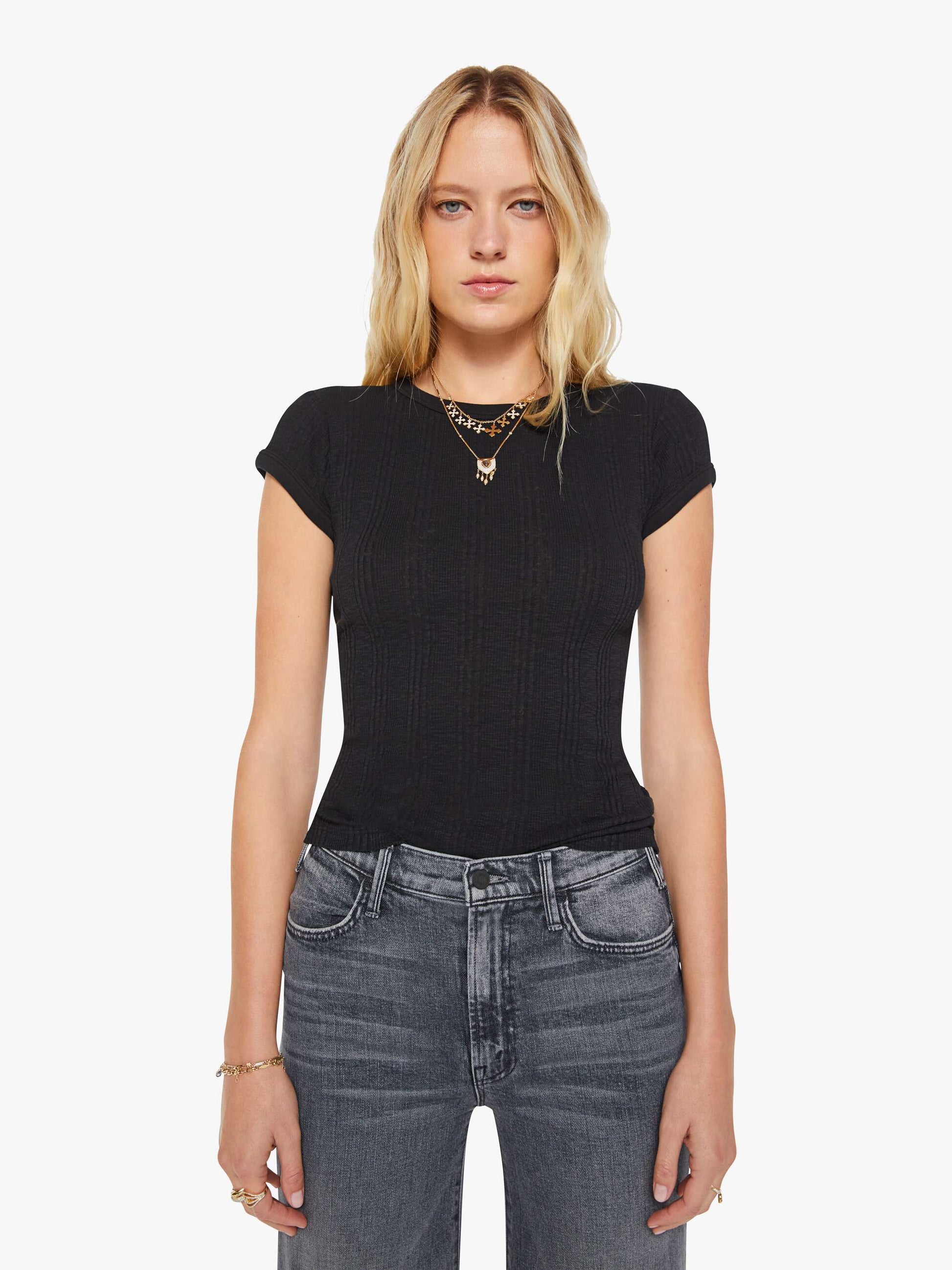 Mother Denim Women The Itty Bitty Ringer
