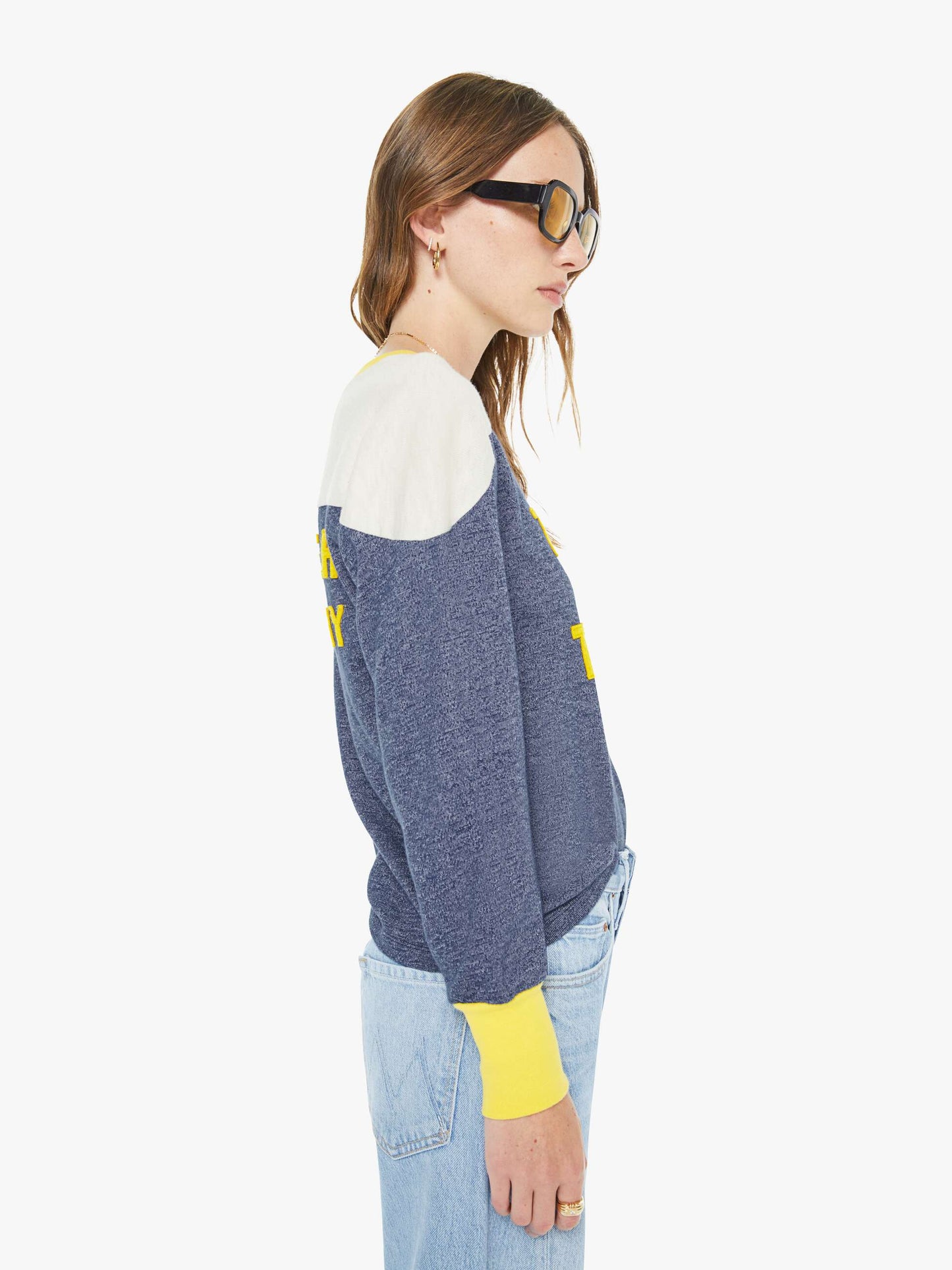 Mother Denim Women The L/S Cap Outfielder