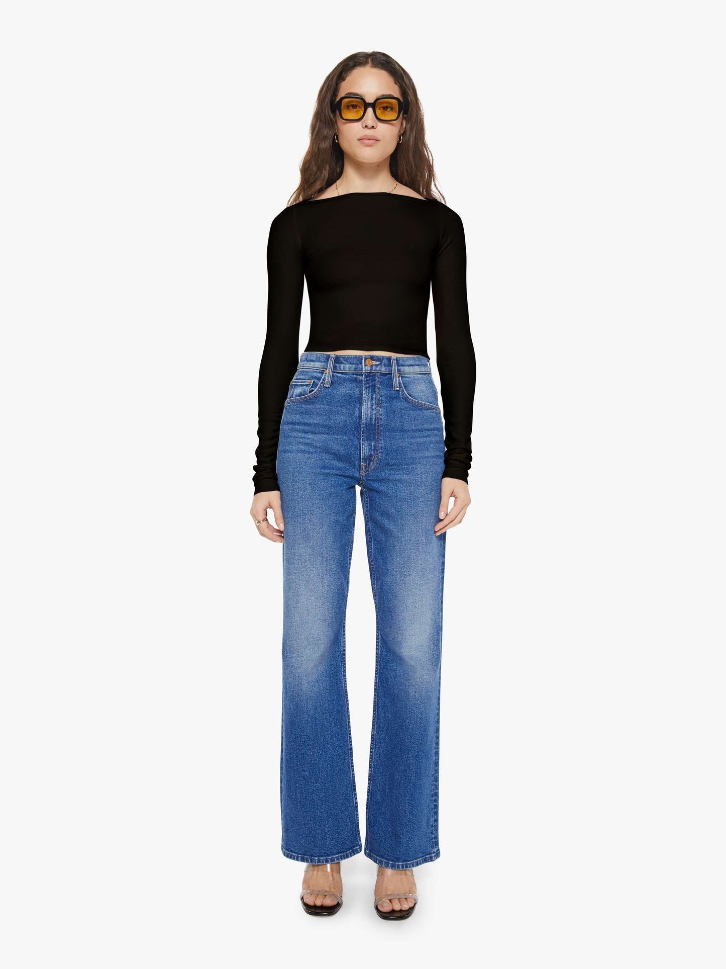 Mother Denim Women Eterne Long Sleeve Boatneck Top