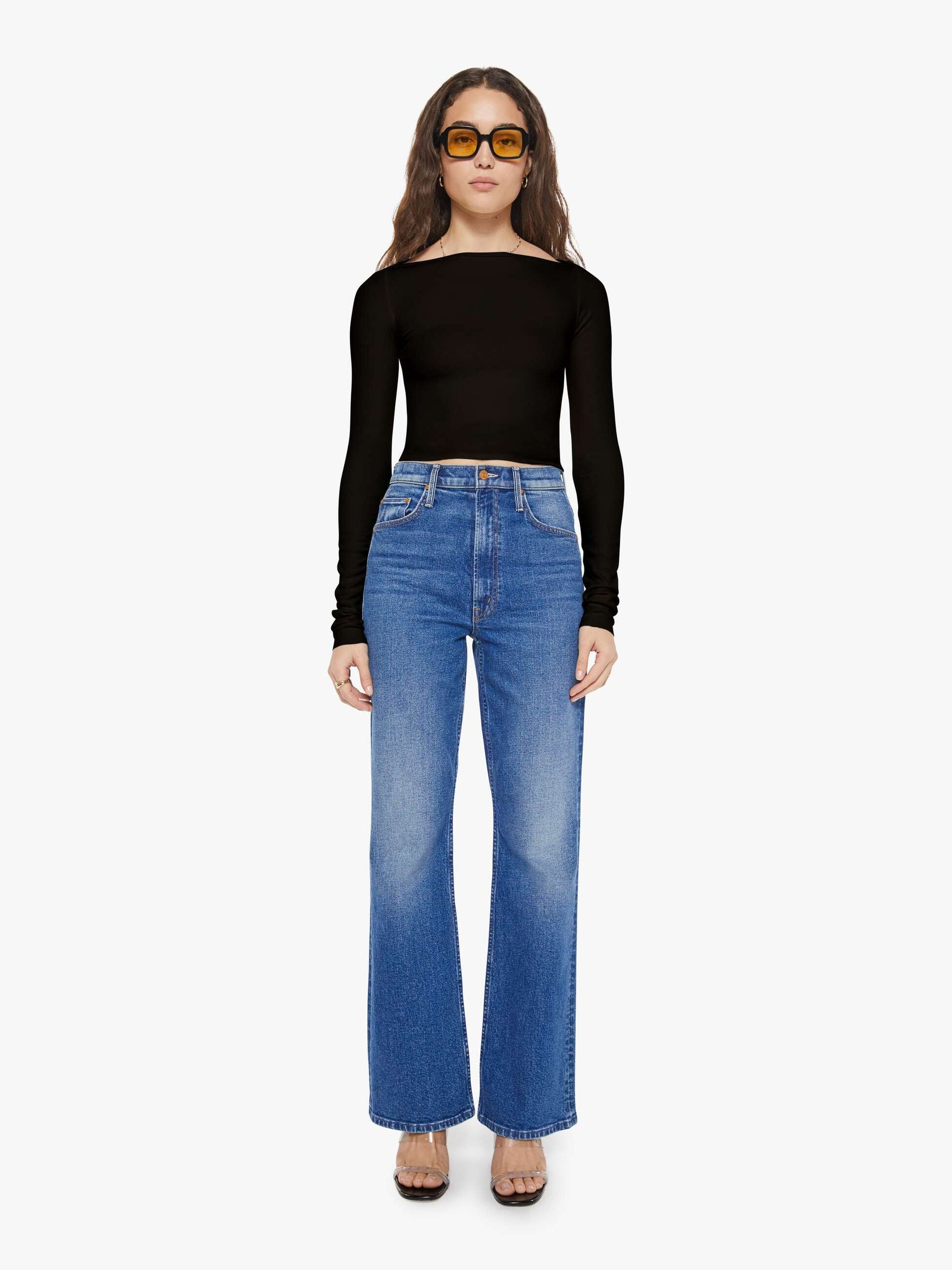 Mother Denim Women Eterne Long Sleeve Boatneck Top