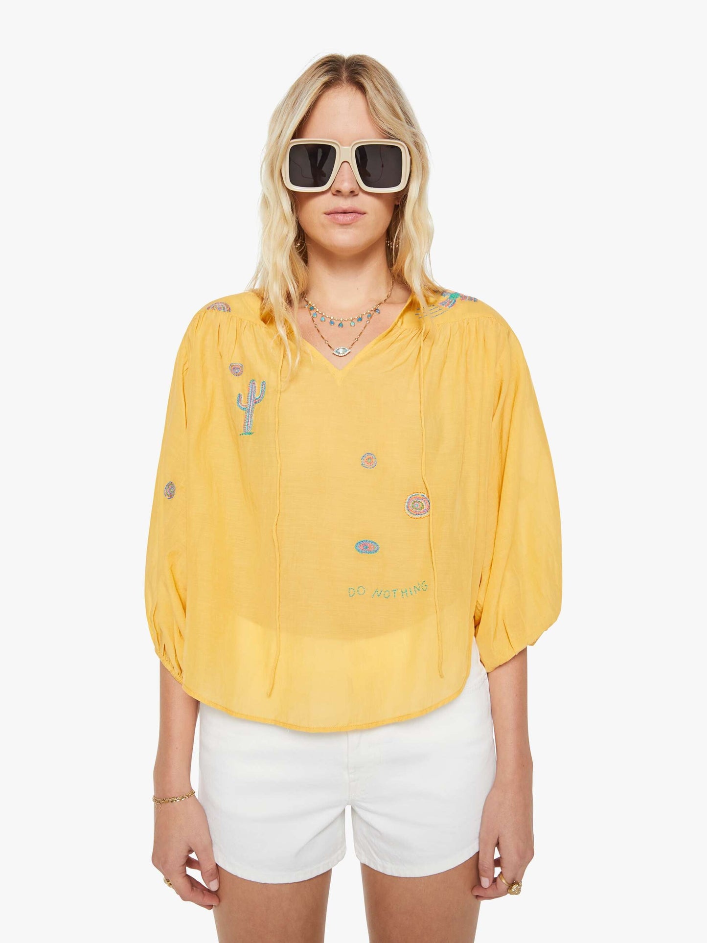 Mother Denim Women The Breeze Yoke Top