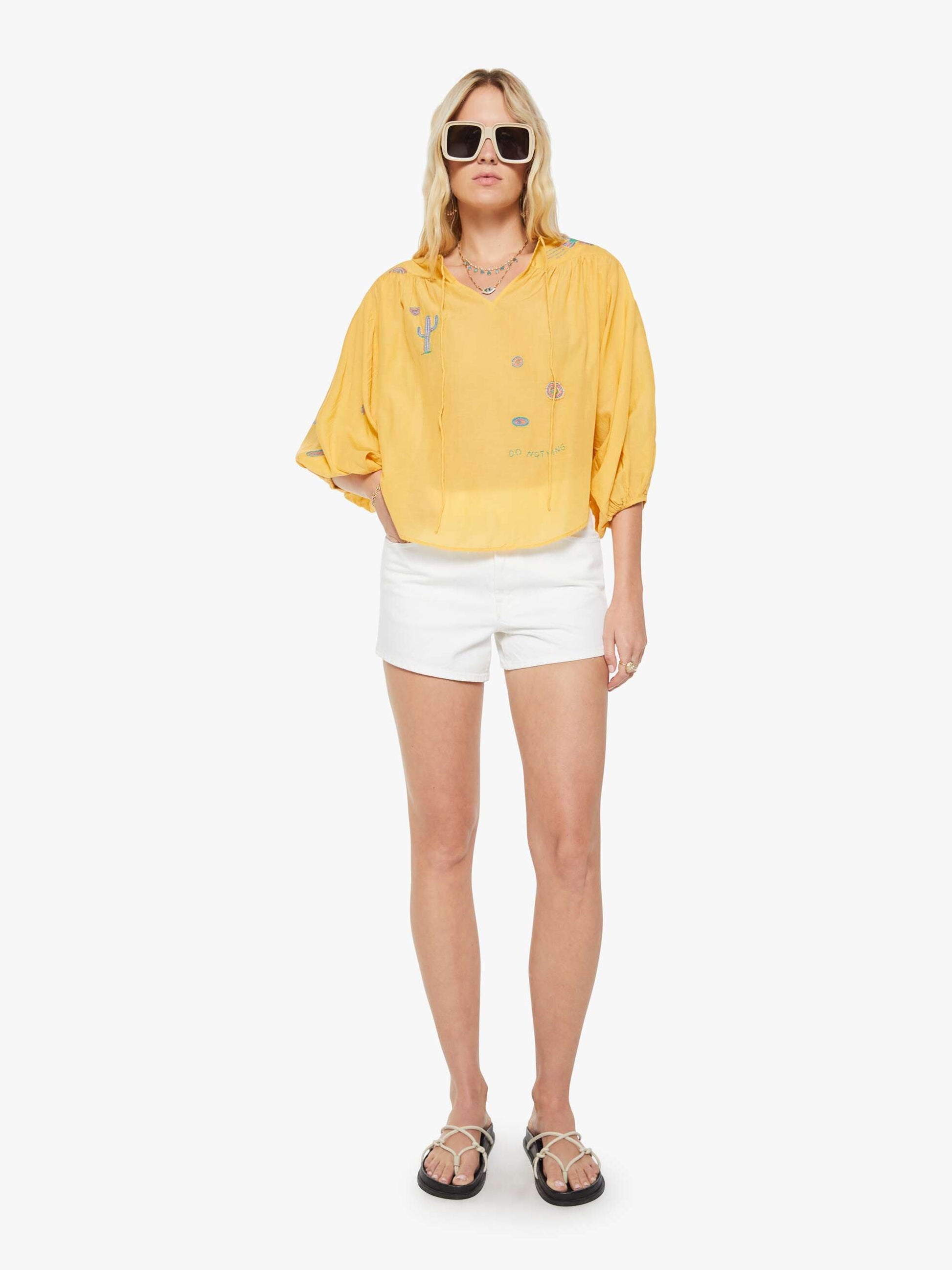Mother Denim Women The Breeze Yoke Top