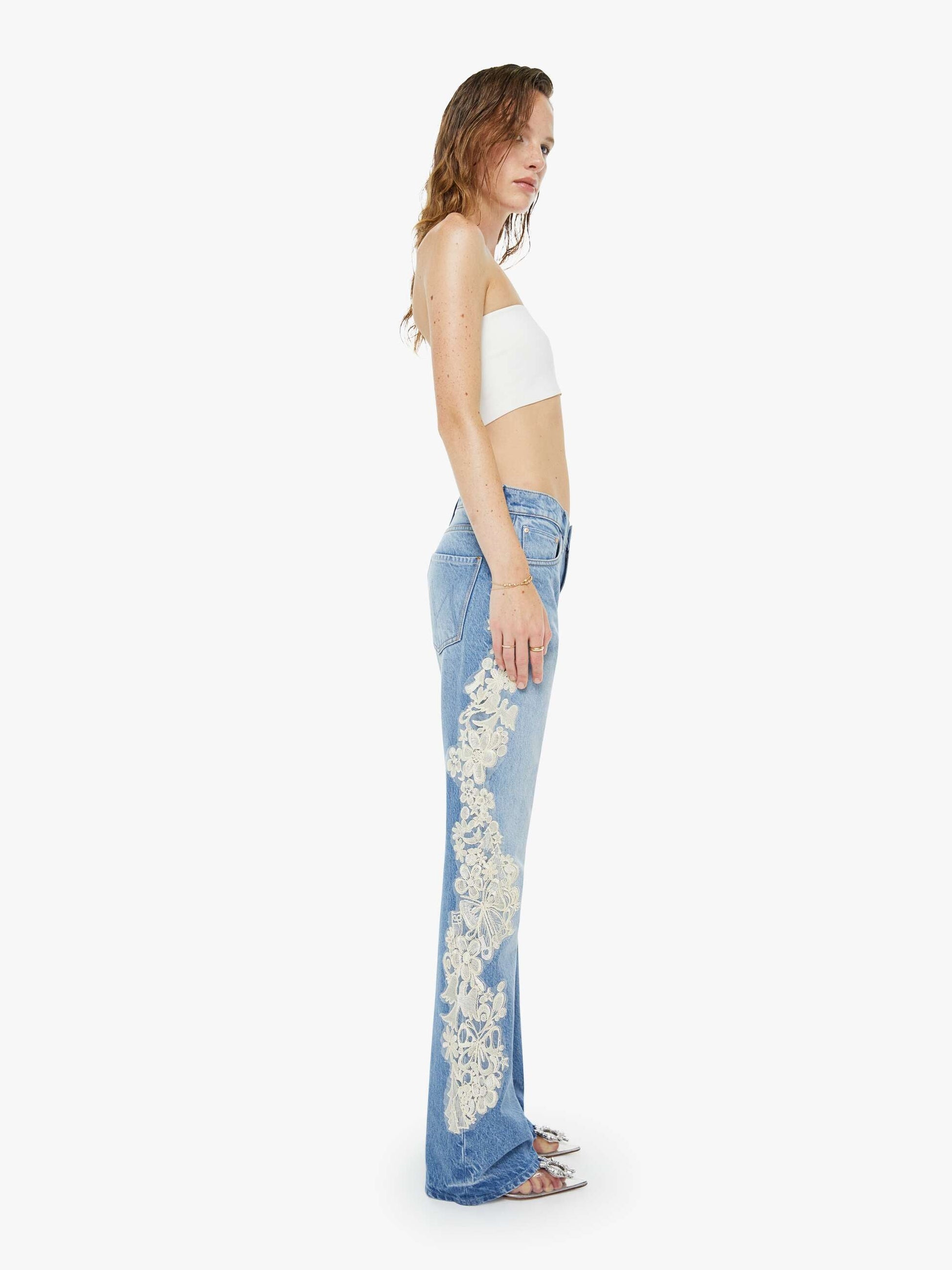 Mother Denim Women The Memory Lane Puff Sleeve