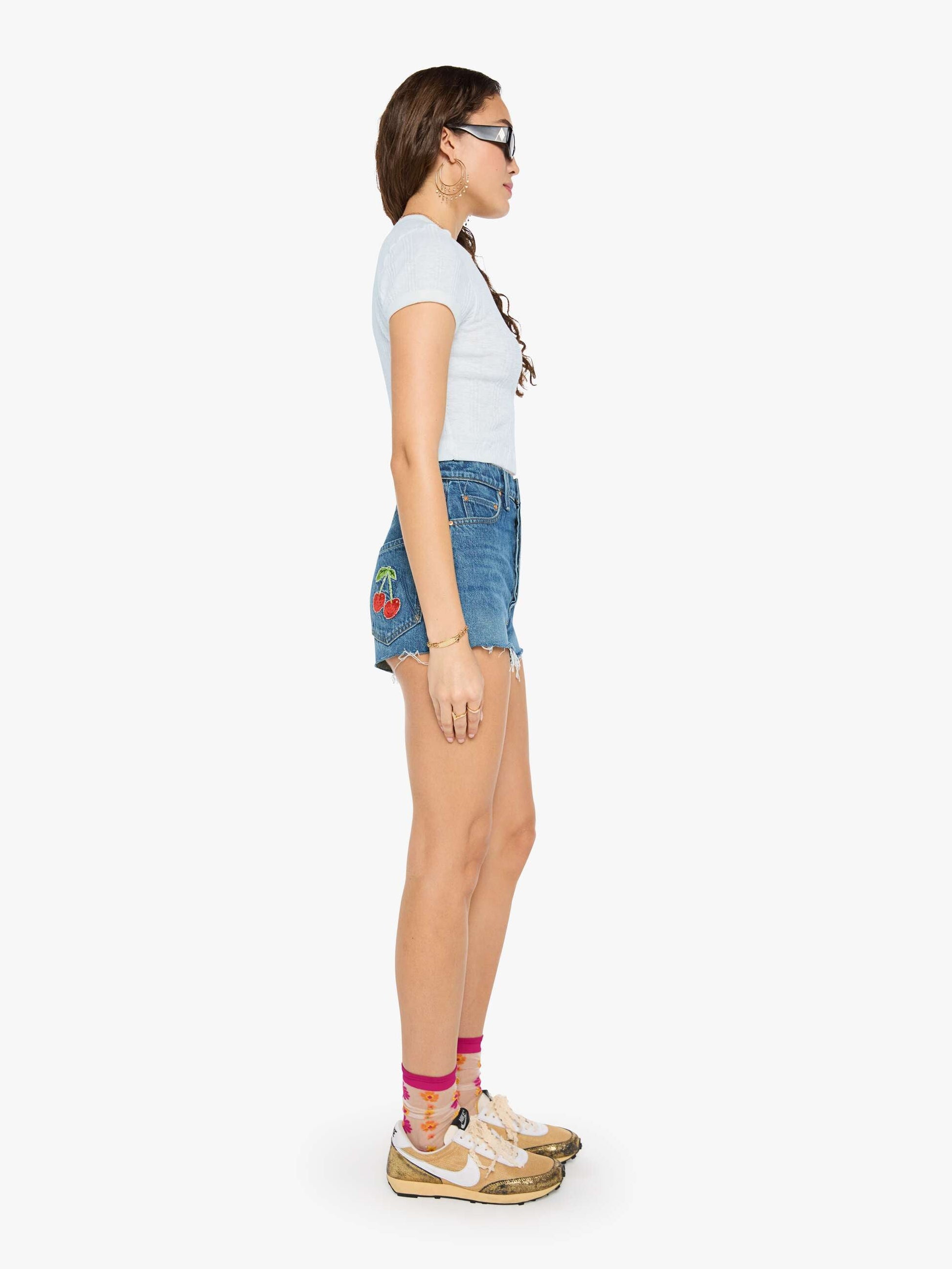 Mother Denim Women The Tune Up Short Fray