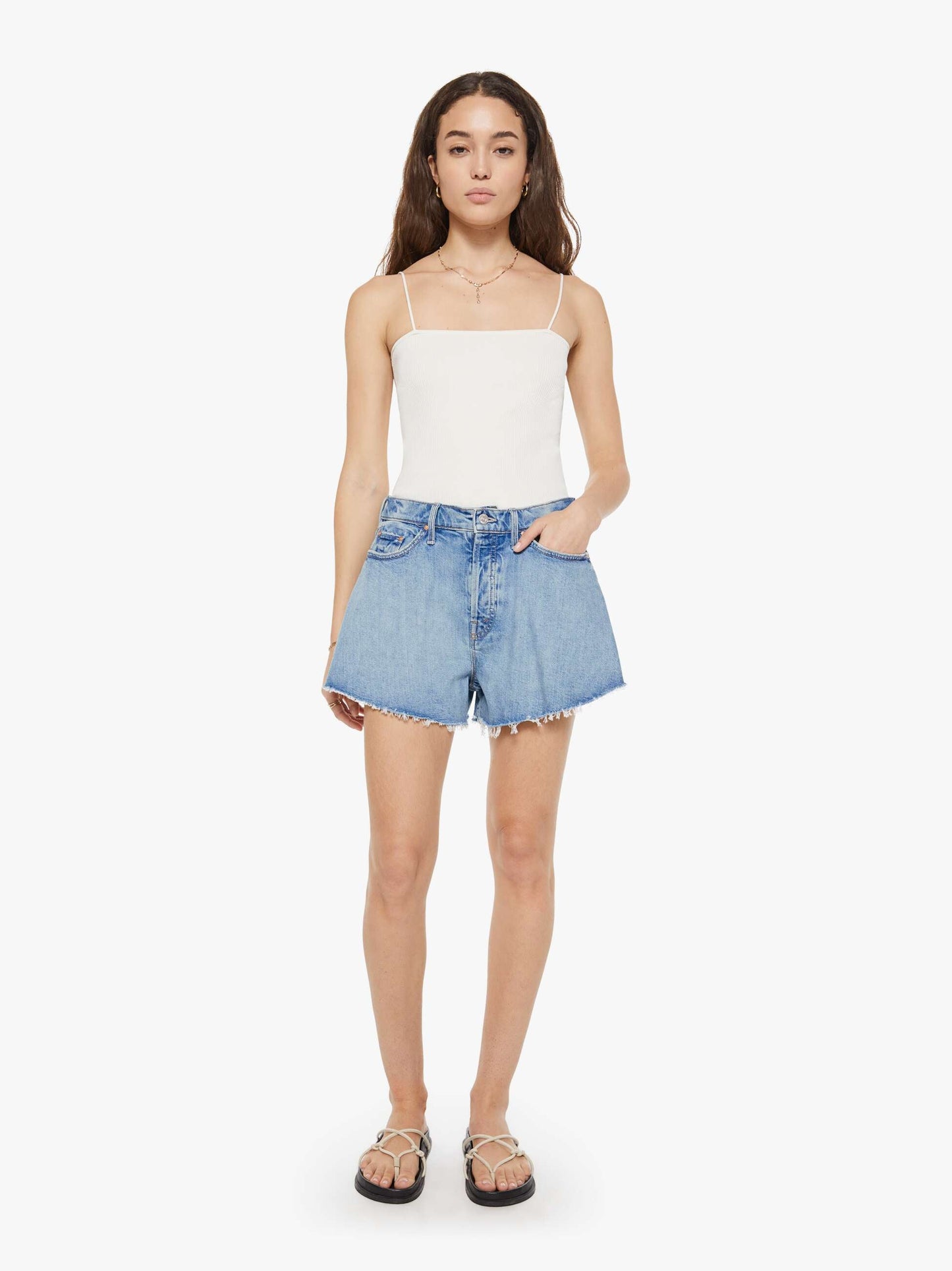 Mother Denim Women The Flutter Short Fray