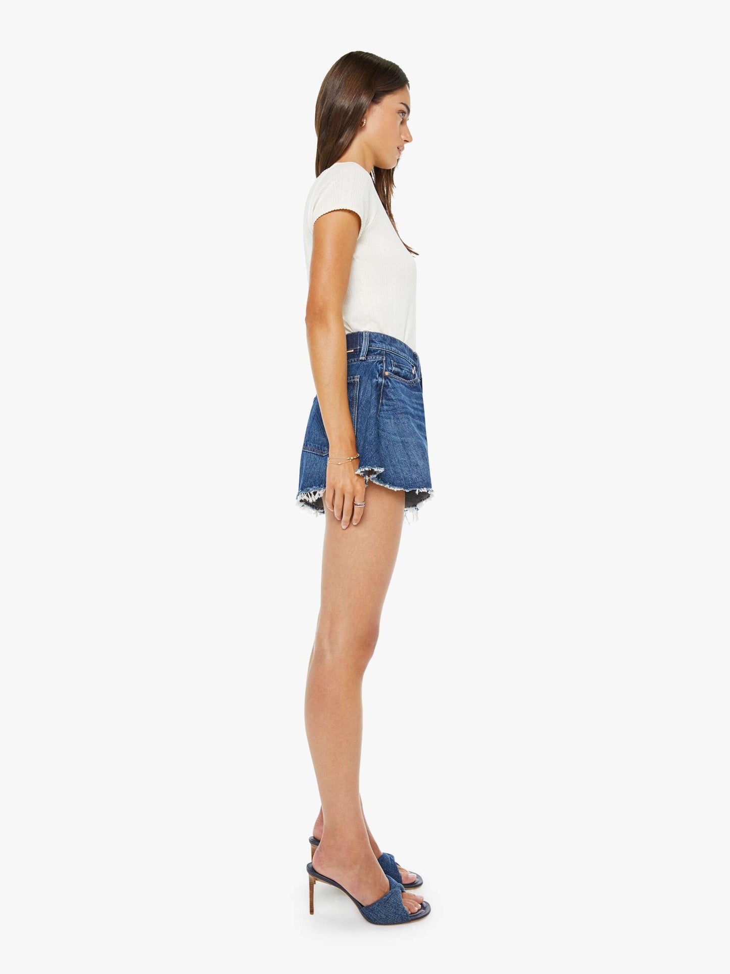 Mother Denim Women The Flutter Short Fray