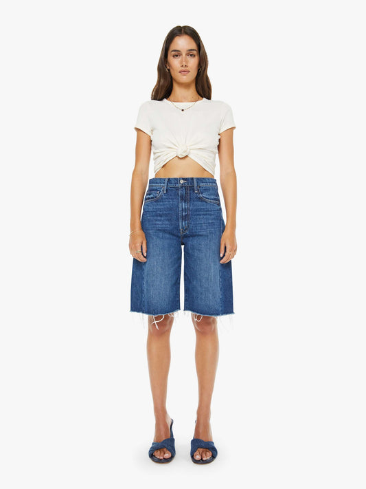 Mother Denim Women The Half-Pipe Bermuda Fray