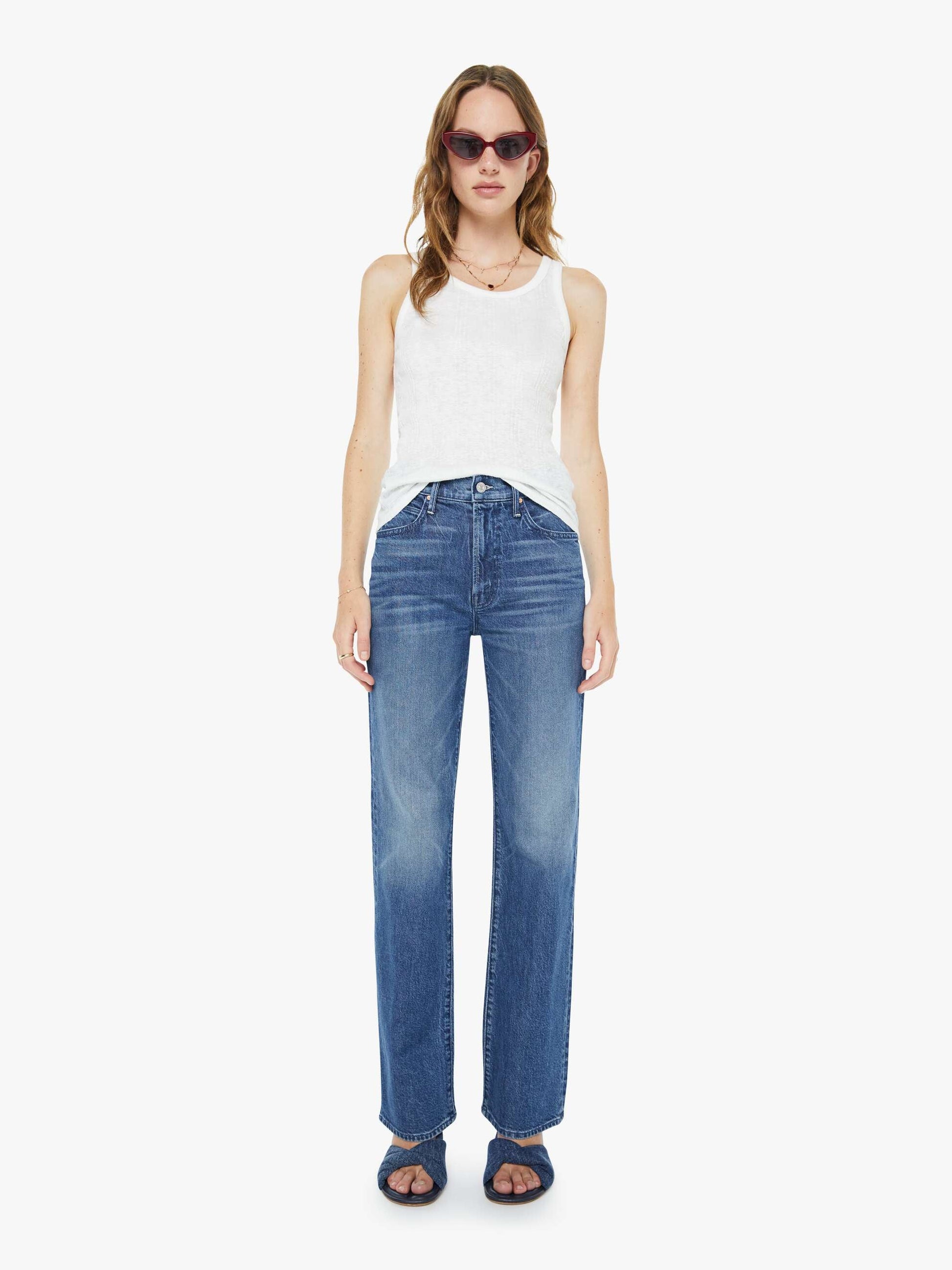 Mother Denim Women High Waisted Rider Bermuda Short Fray