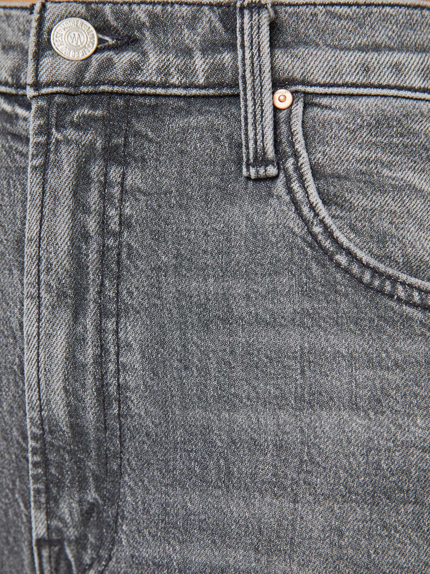 Mother Denim Women The Whole Lot Zip Twist Fray