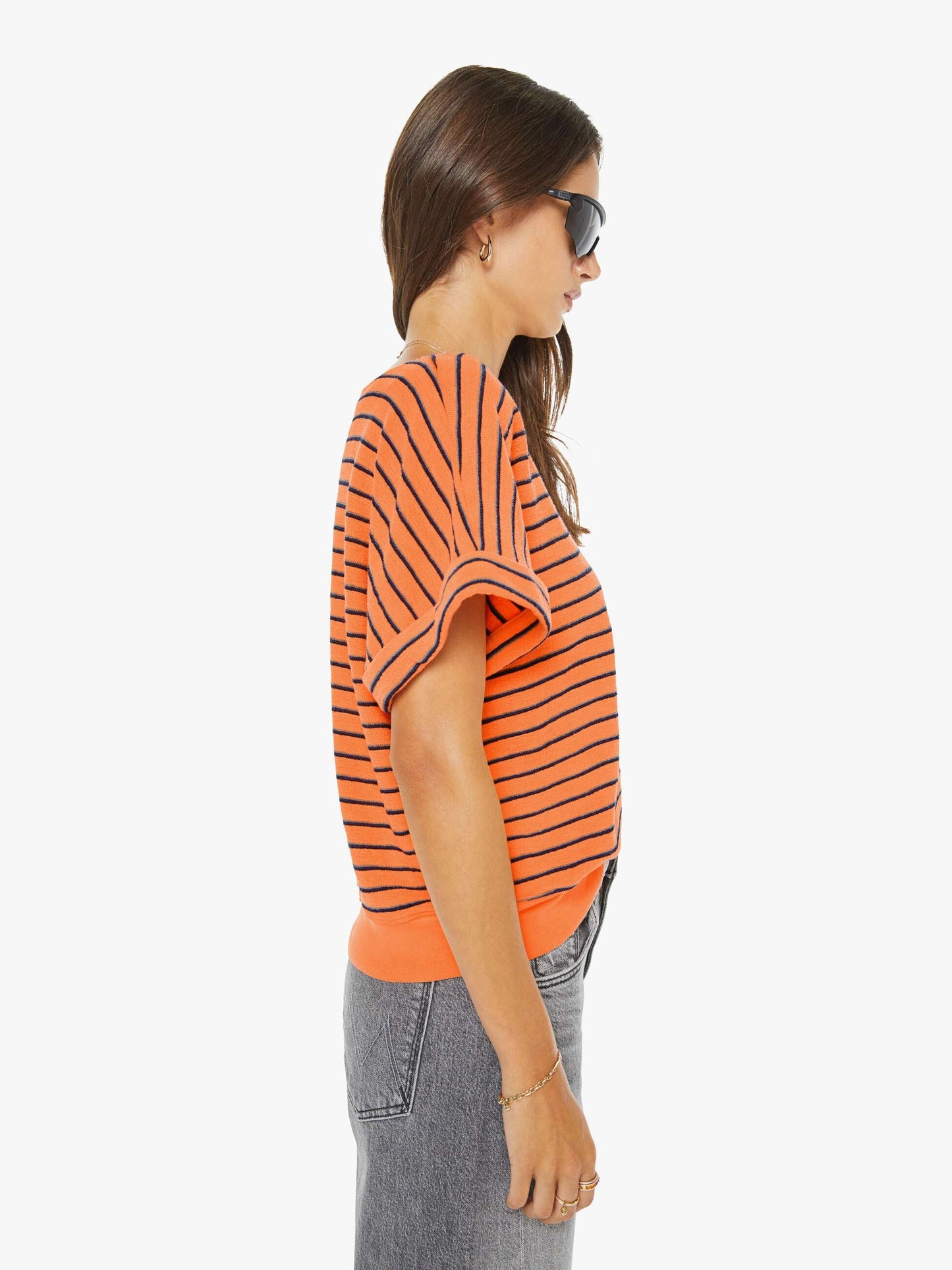 Mother Denim Women The Whole Lot Zip Twist Fray