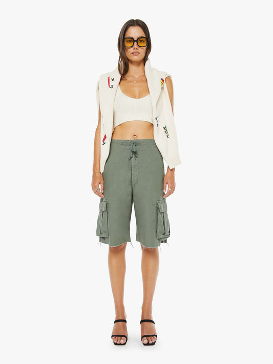 Mother Denim Women The Free Fall Short Fray