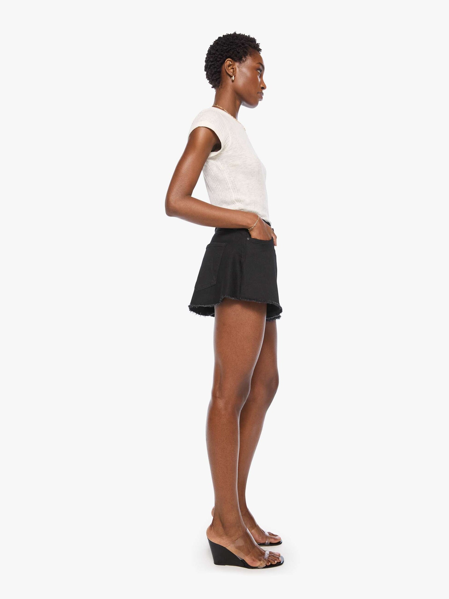 Mother Denim Women The Flutter Short Fray