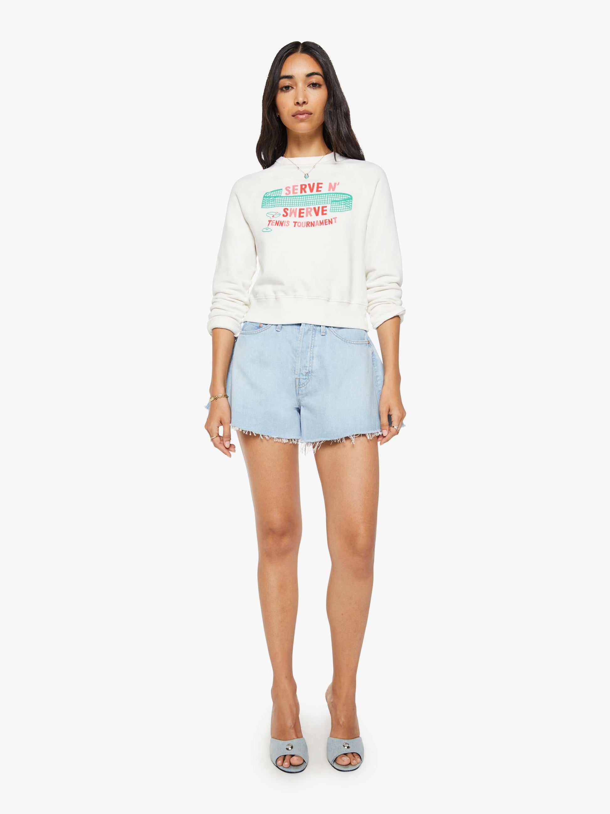 Mother Denim Women The Flutter Short Fray
