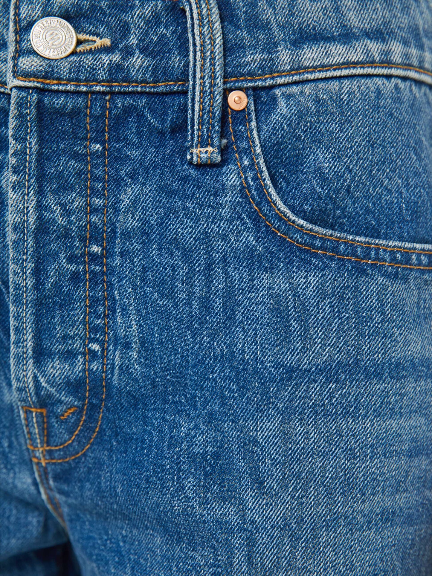 Mother Denim Women The Kick It Half N' Half Fray