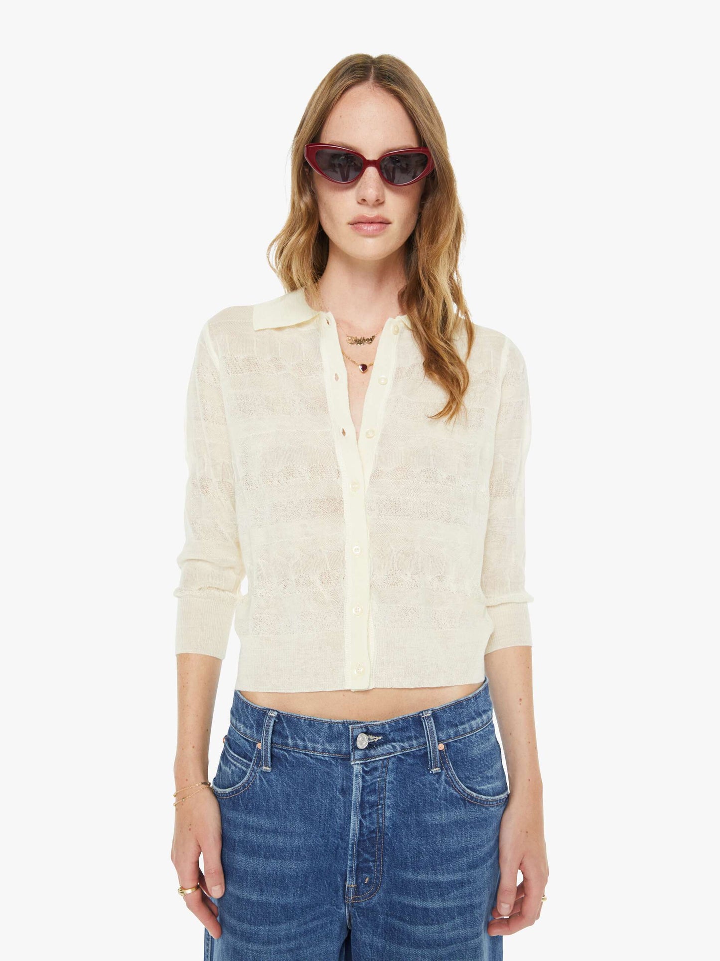 Mother Denim Women The Crop Raquette
