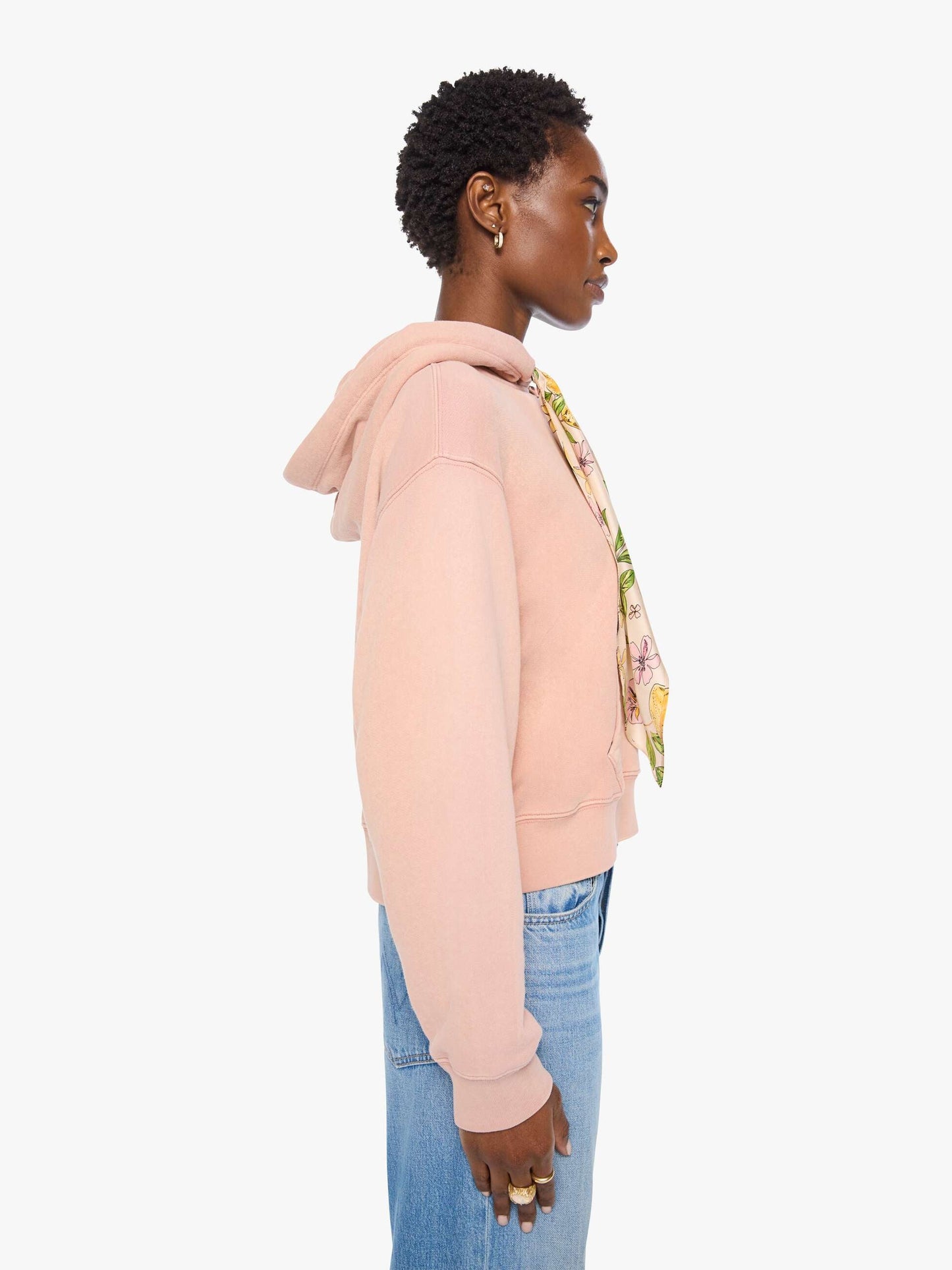 Mother Denim Women The Shrunken Boxy Cravat Hoodie