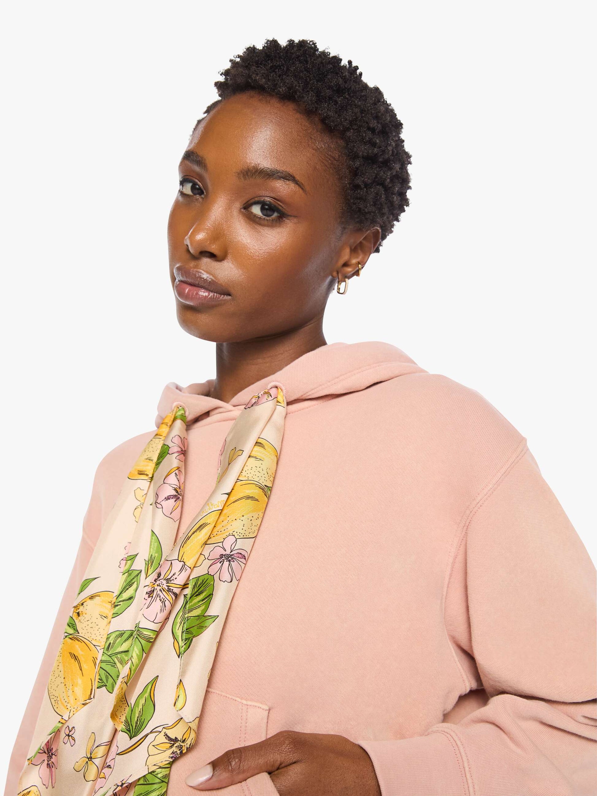 Mother Denim Women The Shrunken Boxy Cravat Hoodie