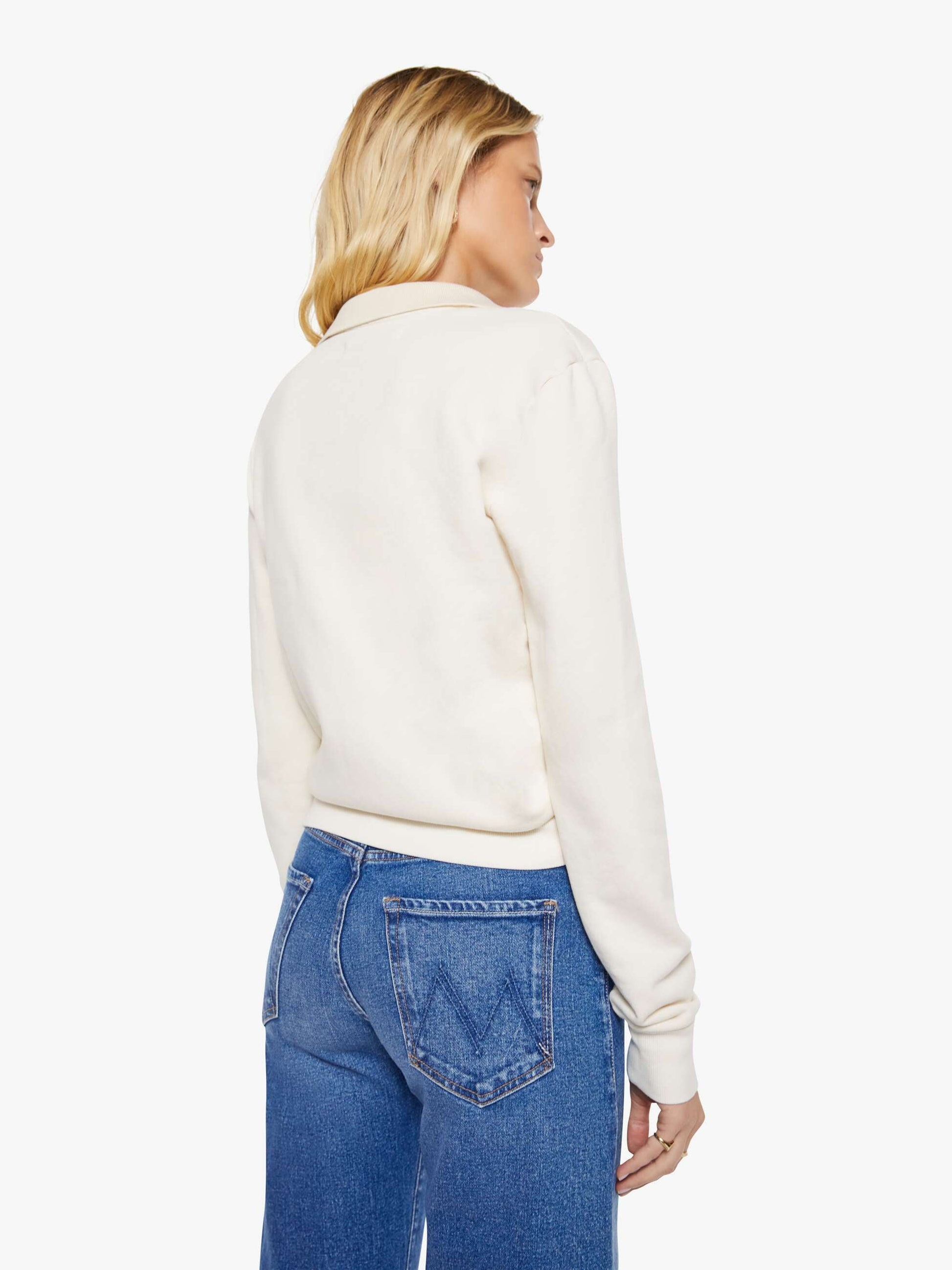 Mother Denim Women SPRWMN Polo Sweatshirt