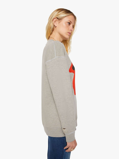 Mother Denim Women MadeWorn Rolling Stones Destroyed Sweatshirt
